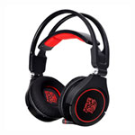Thermaltake Cronos AD Headphones, 40mm Neodymium Drivers, Black/Red Thermaltake Cronos AD Headphones, 40mm Neodymium Drivers, Black/Red