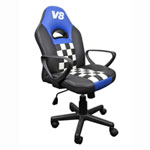 Neo Eos F1 Kids Blue/White/Black Gaming/Racing Chair, 5 Point with Castors, Height Adjustable, Reclinable Back Neo Eos F1 Kids Blue/White/Black Gaming/Racing Chair, 5 Point with Castors, Height Adjustable, Reclinable Back