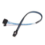 Silverstone 36 pin MiniSAS SFF-8087 (Target) to SATA 7pin (HOST) + Sideband cable 0.5M SST-CPS03-RE