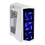 Silverstone White PM01 Primera Tower PC Gaming Case With Blue LED