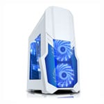 CIT G Force White/Blue PC Gaming Case with Window