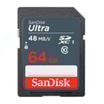 SanDisk 64GB Ultra SDHC Memory Card, UHS-1 Class 1 (U1), 48MB/s Read SanDisk 64GB Ultra SDHC Memory Card, UHS-1 Class 1 (U1), 48MB/s Read