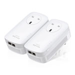 Gigabit Homeplug 2-Port Passthrough Powerline Twin Pack from TP LINK