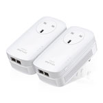 Gigabit Homeplug 2-Port Passthrough Gigabit Powerline Twin Pack from TP LINK