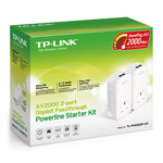 Gigabit Homeplug 2-Port Passthrough Gigabit Powerline Twin Pack from TP LINK