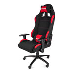 AKRacing Fabric Black/Red Gaming Chair, Height/Backrest Adjustable, Metal Frame, Gaslift Upto 150kg, With Pillows AKRacing Fabric Black/Red Gaming Chair, Height/Backrest Adjustable, Metal Frame, Gaslift Upto 150kg, With Pillows