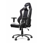 AKRacing Nitro White/Black Gaming Chair, Height/Backrest Adjustable, Metal Frame, Gaslift Upto 150kg, With Pillows AKRacing Nitro White/Black Gaming Chair, Height/Backrest Adjustable, Metal Frame, Gaslift Upto 150kg, With Pillows
