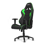 AKRacing Octane Black/Green Gaming Chair, PU Leather, Height/Back Adjustable, Metal Frame, Gaslift to 150kg, Inc Pillows AKRacing Octane Black/Green Gaming Chair, PU Leather, Height/Back Adjustable, Metal Frame, Gaslift to 150kg, Inc Pillows