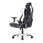 AKRacing ProX Black/White Gaming Chair, PU Leather, Height/Backrest/Armrest Adjustable, Metal Frame, Gaslift Upto 150kg AKRacing ProX Black/White Gaming Chair, PU Leather, Height/Backrest/Armrest Adjustable, Metal Frame, Gaslift Upto 150kg