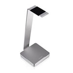 Luxa2 E-One Aluminum Headset Holder, CNC machined aluminium, Diamond cut finish, Non slip rubber feet, Silver Luxa2 E-One Aluminum Headset Holder, CNC machined aluminium, Diamond cut finish, Non slip rubber feet, Silver