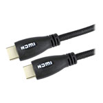 2m Scan HDMI v1.4 Cable - HDMI (Male) to HDMI (Male), High Speed + 4K + 3D + Ethernet, Black With White LED 2m Scan HDMI v1.4 Cable - HDMI (Male) to HDMI (Male), High Speed + 4K + 3D + Ethernet, Black With White LED