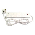 4 Way 2m UK Mains Power Extension Lead from Newlink