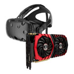 Virtual Reality Upgrade Kit, with HTC Vive VR Gaming Headset + MSI GTX 1070 GAMING X 8GB GPU + Vive Steam VR Bundle Virtual Reality Upgrade Kit, with HTC Vive VR Gaming Headset + MSI GTX 1070 GAMING X 8GB GPU + Vive Steam VR Bundle