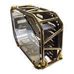 In Win D-Frame 2.0 Open Air Computer Chassis, EATX/ATX/Micro ATX, Black/Gold, with Glass Window, USB 3.1 C, 1065W PSU In Win D-Frame 2.0 Open Air Computer Chassis, EATX/ATX/Micro ATX, Black/Gold, with Glass Window, USB 3.1 C, 1065W PSU