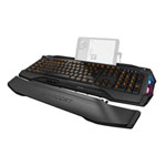 ROCCAT Skeltr Smart Communication RGB Membrane Gaming Keyboard, Universal Device Docking Slot, UK Layout, Grey ROCCAT Skeltr Smart Communication RGB Membrane Gaming Keyboard, Universal Device Docking Slot, UK Layout, Grey