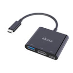 Akasa USB Type-C to HDMI, With extra USB 3.0 Type-A port adapter, Supports extended desktop and video-mirroring display Akasa USB Type-C to HDMI, With extra USB 3.0 Type-A port adapter, Supports extended desktop and video-mirroring display