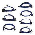 Blue/Black Sleeved Cables for EVGA 750-850 G2/P2/T2 PSU/Power Supplies