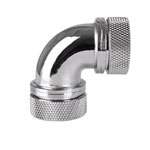 Pacific PETG Tube 90-Degree chrome dual compression 16mm OD from Thermaltake