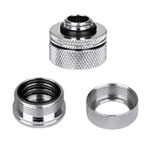 Pacific PETG Tube 16mm OD Chrome Compression Fitting from Thermaltake