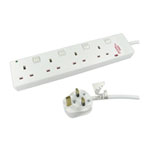 Scan 5m 4 Gang Extension Lead w/ Surge Protection