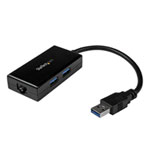 StarTech.com USB 3.0 to Gigabit NIC Adapter with Built In USB 2 Port Hub