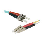 Fiber 30m cord OM3 50/125 Aqua LSZH LC/ST-
