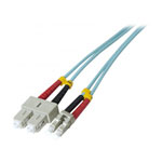 Fiber 30m cord OM3 50/125 Aqua LSZH SC/LC