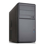 CiT MicroATX Quartz Black Office PC Gaming Case with PSU