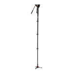 Manfrotto XPRO 4 Section Video Monopod + Fluid Head & FLUIDTECH Base