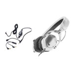V-Moda XS Headphones (White Silver) + BoomPro Mic Bundle