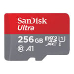 SanDisk ULTRA 256GB 4K UHS A1 Performance Micro SDXC Memory Card SD Adapter Included