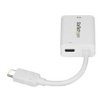 StarTech USB-C to VGA Video Adapter with USB Power Delivery - 1920 x 1200 - White