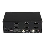 Startec Dual DisplayPort USB KVM Switch with Audio & USB 2.0 Hub