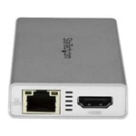 USB-C Multiport Adapter for Laptops  Power Delivery 4K HDMI - GbE - USB 3.0 - Silver & White