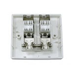 Scan CAT6a Single Gang Dual Port Facplate Tool Less