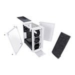 Fractal Design Meshify C White Tempered Glass Mid Tower PC Gaming Case with 2 x 120mm Fans (2021)
