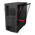 NZXT Red H500 Tempered Glass Window Midi PC Gaming Case