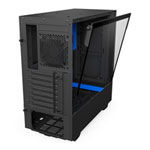 NZXT Blue H500 Tempered Glass Window Midi PC Gaming Case