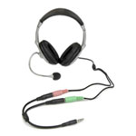 StarTech.com Headphone Splitter TTRS 3.5mm Hack Male to 2x 3.5mm Female Audio+Microphone