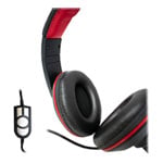 Xclio HU728 USB Digital over-ear Gaming Headphones with Microphone Black Red