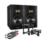 ADAM Audio T7V (Pair) + Iso Acoustic Stands + Cable Bundle