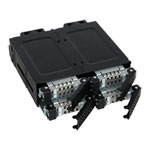 Icy Dock Rugged Full Metal 4 Bay 2.5" NVMe U.2 SSD Mobile Rack For External 5.25" Bay