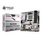 MSI AMD Ryzen B450M MORTAR TITANIUM AM4 Micro ATX Motherboard