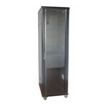 Hipoint 22U 19" 600X600mm Floor Data Cabinet with Side Panels Glass Door Flat Pack