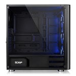 Thermaltake V200 RGB Tempered Glass Case + Tt 550W Super Silent PSU + 3x RGB Fans Fitted EXCLUSIVE
