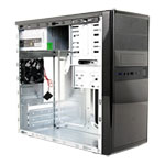 CIT 1016 Black/Silver Micro ATX Case With 500w PSU