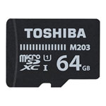 Toshiba M203 64GB UHS-1 Performance 4K Ready U1 Micro SD Memory Card with SD Adapter