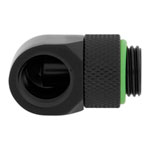 Corsair Hydro X XF Black Brass G1/4" 90° Rotary Adapter Fitting - Twin Pack