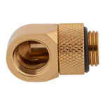 Corsair Hydro X XF Gold Brass G1/4" 90° Rotary Adapter Fitting - Twin Pack