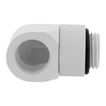 Corsair Hydro X XF White Brass G1/4" 90° Rotary Adapter Fitting